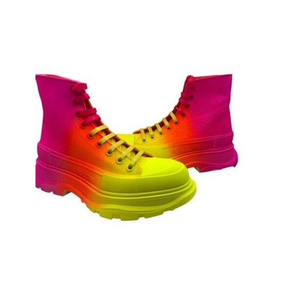 Alexander McQueen Men’s GradientSneaker Boots – Yellow/Orange/Pink – Size IT 40 main image 13